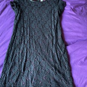 Emma & Michele Plum and Black Lace Cocktail Dress